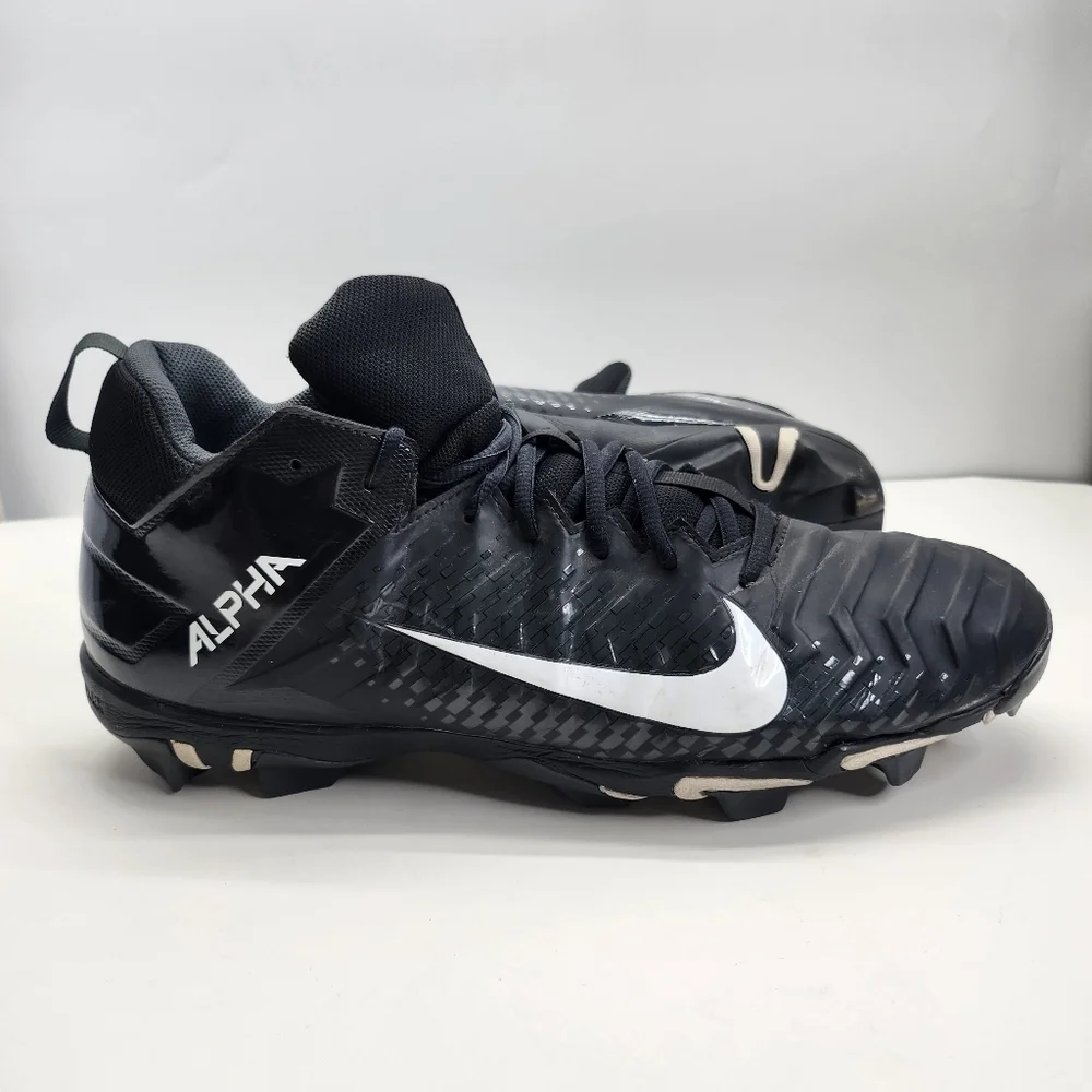 Nike Alpha Menace Shark 2 Football Cleats Mens 14 Shoes Black BV0146-001